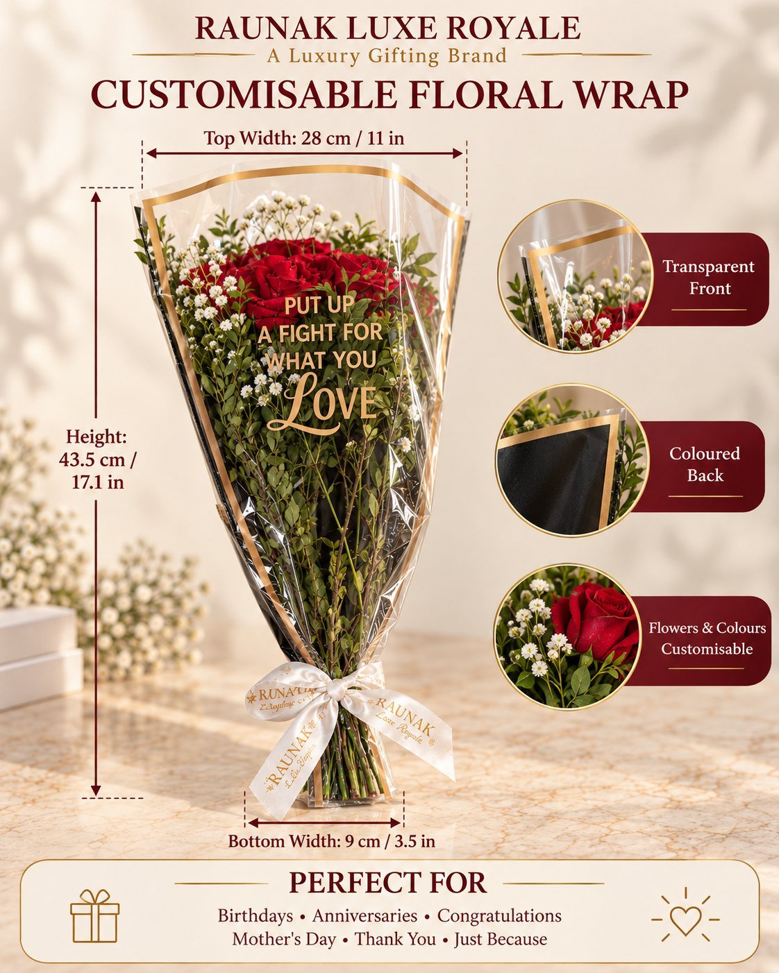 Adore Message Floral Wrap