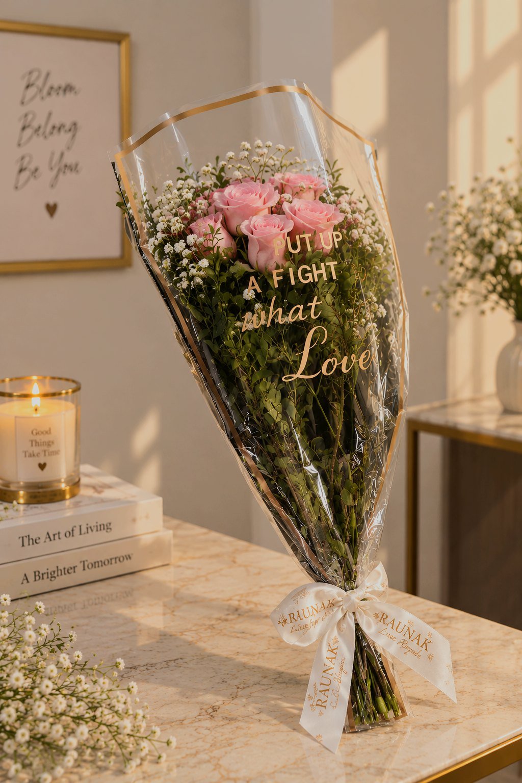 Adore Message Floral Wrap