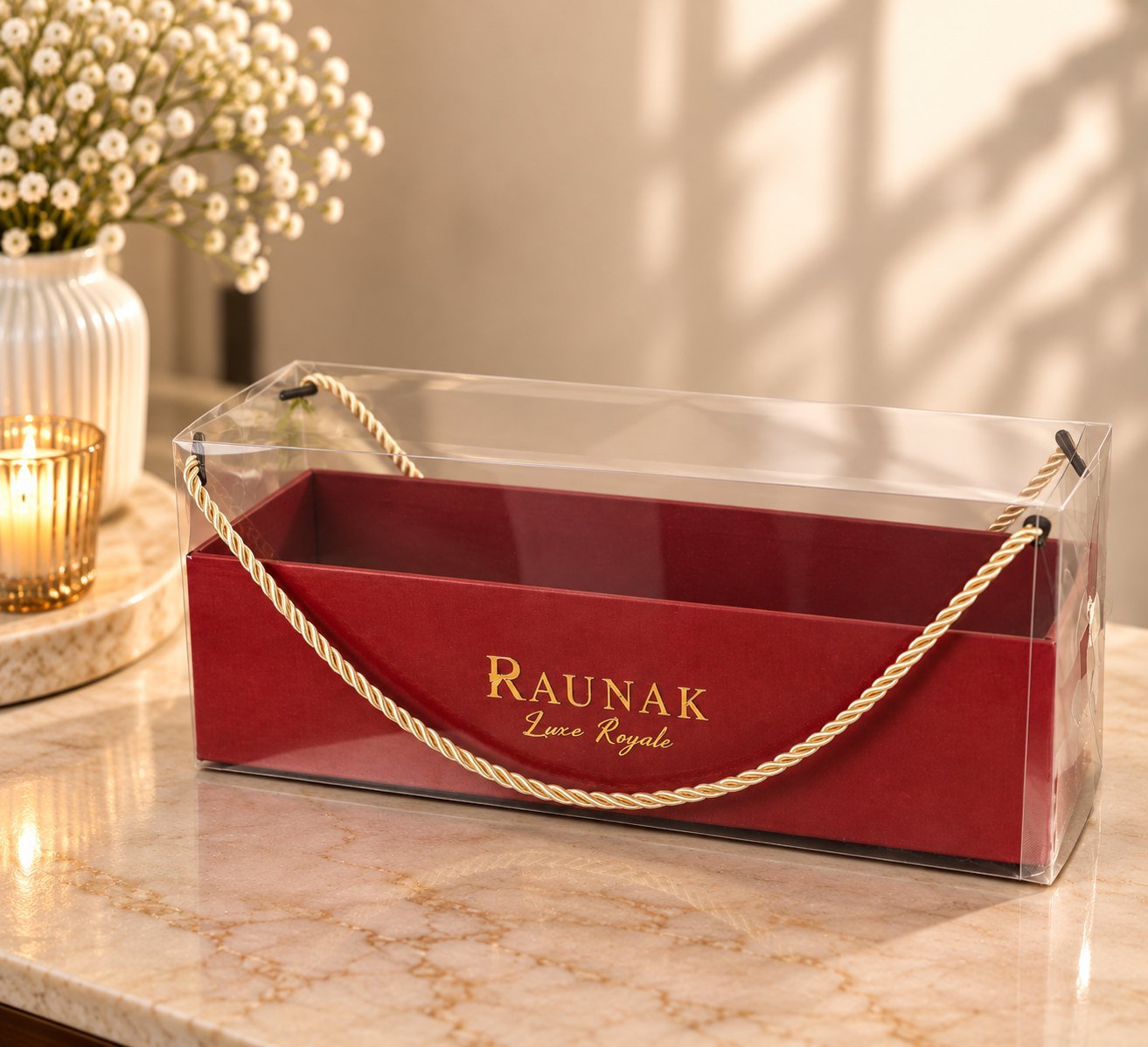 Signature Clear Carry Gift Box (Empty)