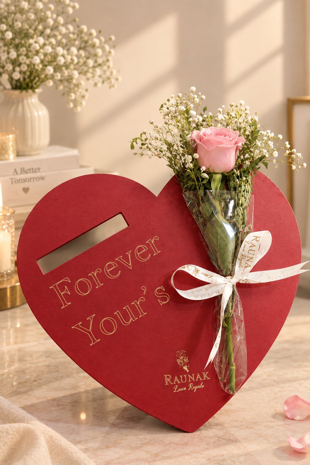 Forever Yours Floral Heart