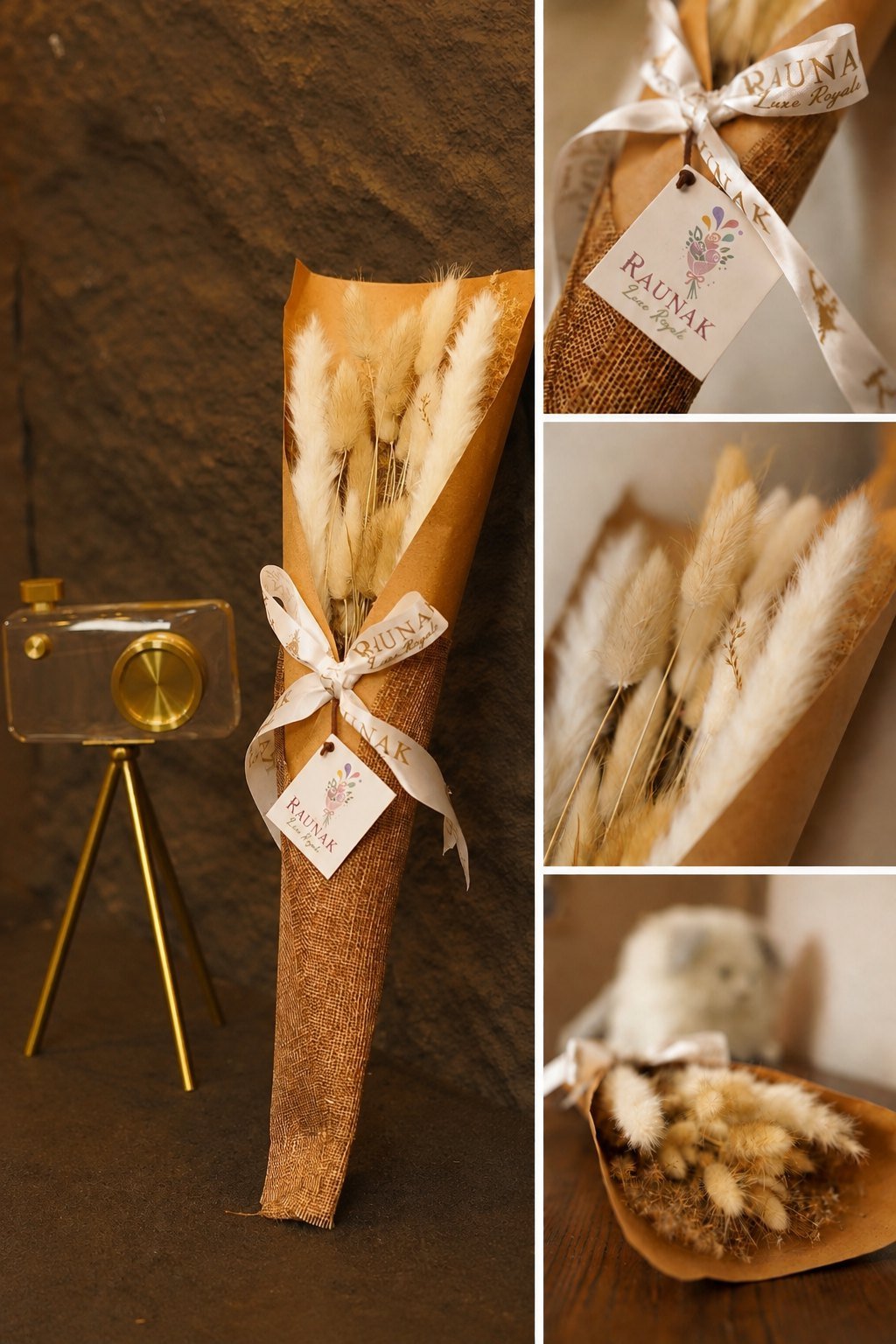 Natural Ivory Dried Bouquet