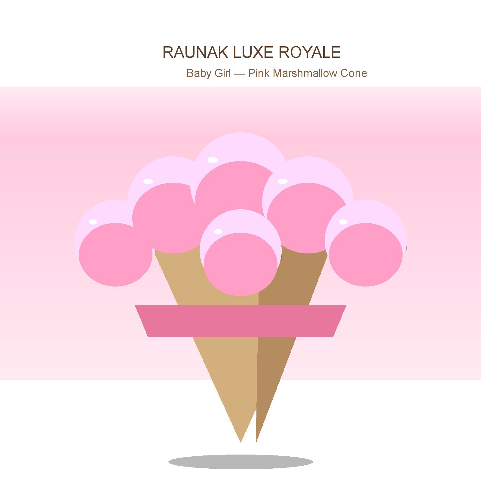 Marshmallow Treat Cone – Girl — Pink