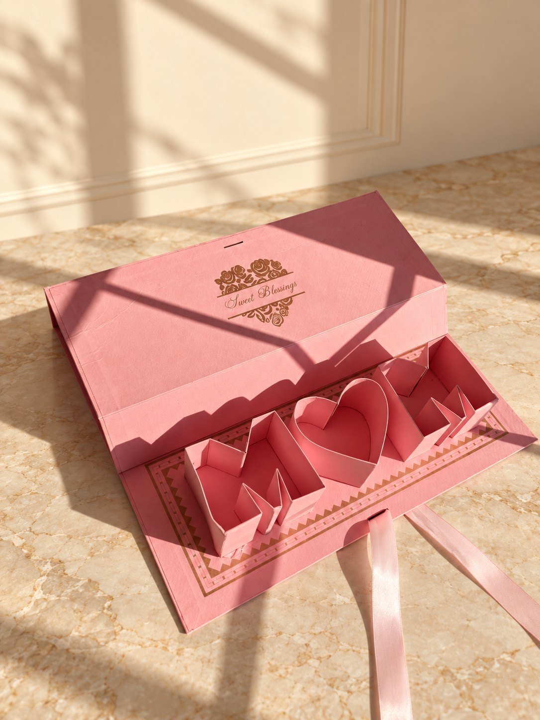 I Love MOM Luxe Gift Box — Empty – Pink