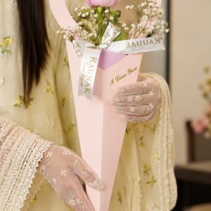 Heart Holder Single Rose Bouquet